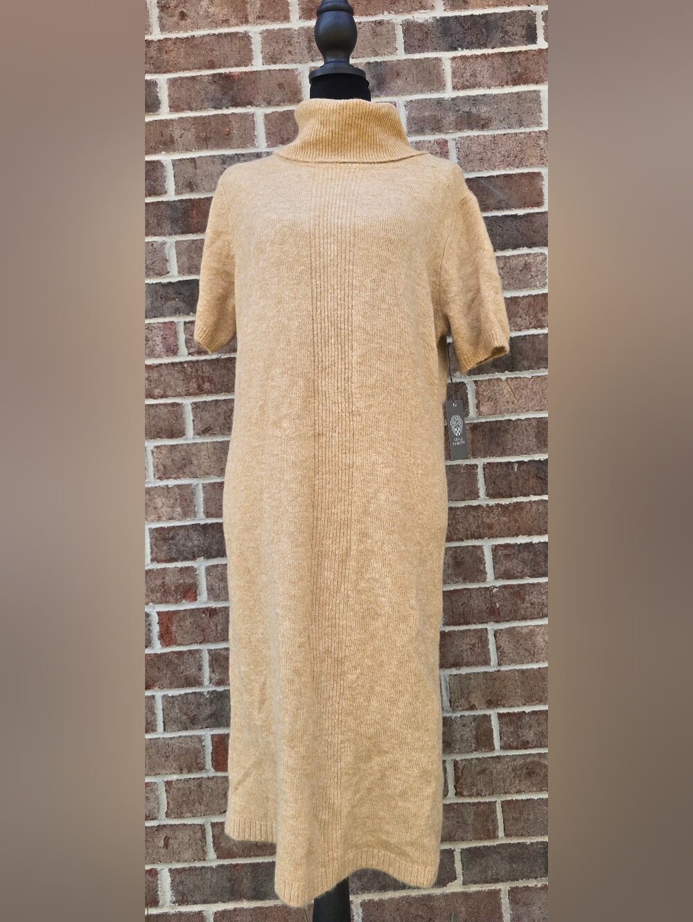 NWT Vince Camuto Latte Heather Turtleneck Sweater Dress Size M